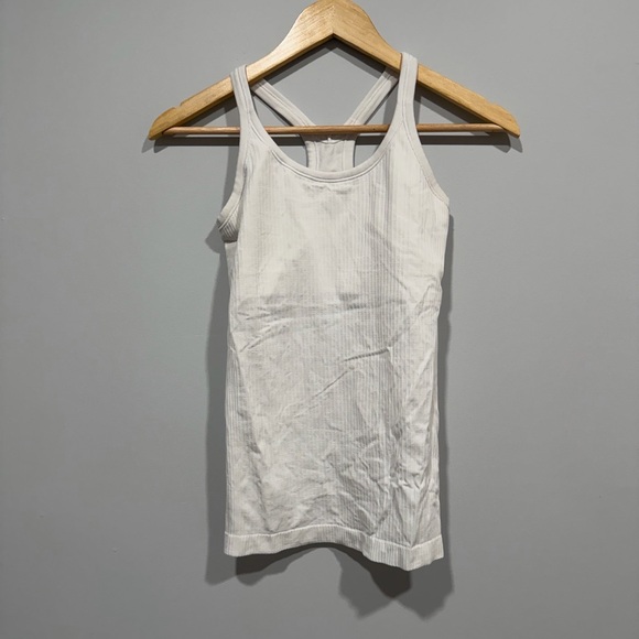 lululemon athletica Tops - Lululemon Athletica White Ribbed Tank Top